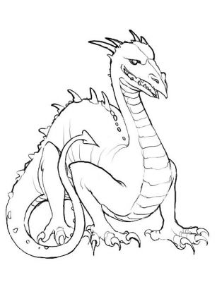 Coloring Sheets  Kids on To Feel Free And Easy Realistic Dragon Coloring Sheet For Kids