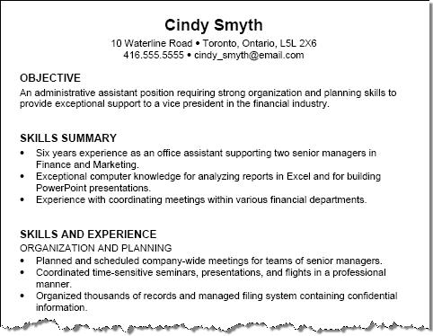 Applicant resume sample