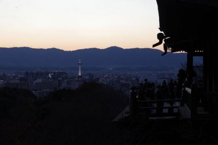 清水の舞台と京都タワー