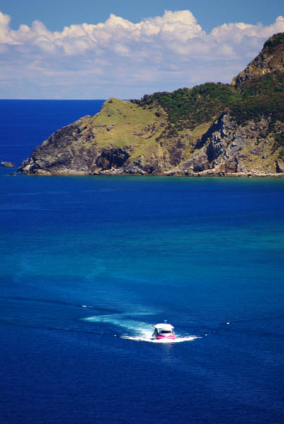 大島海峡と水中観光船