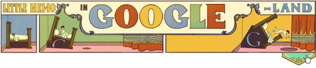 GoogleDoodle「夢の国のリトル ニモ」出版 107 周年