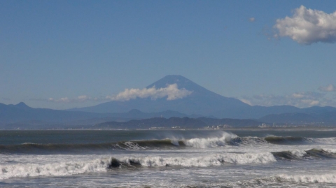 台風19号　富士山