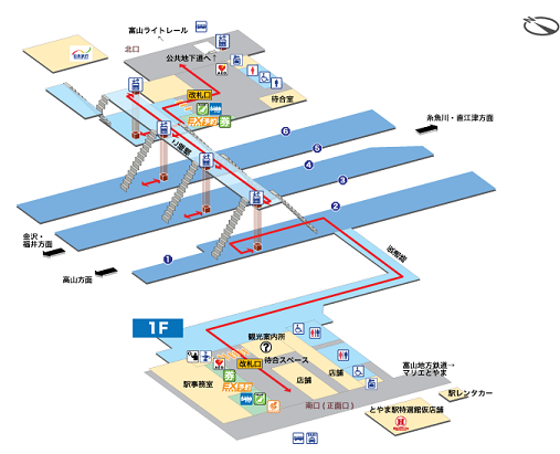 JR富山駅構内図