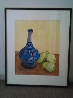 花瓶と梨