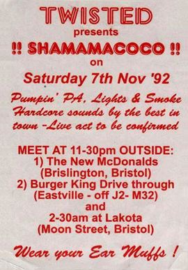 flyer : TWISTED presents !! SHAMAMACOCO !!