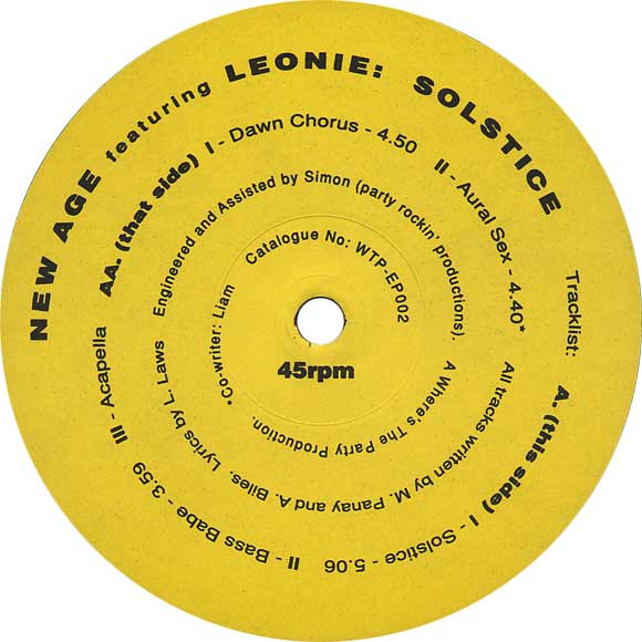WTP 002 : NEW AGE featuring LEONIE - SOLSTICE