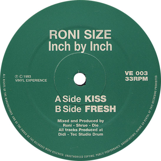 VE 003 : Roni Size - Inch By Inch