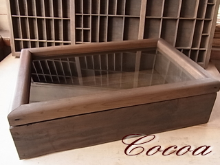 レトロな木箱のガラスケース - Antique Cocoa 古道具・雑貨