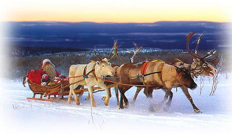 santa clause 9 reindeer