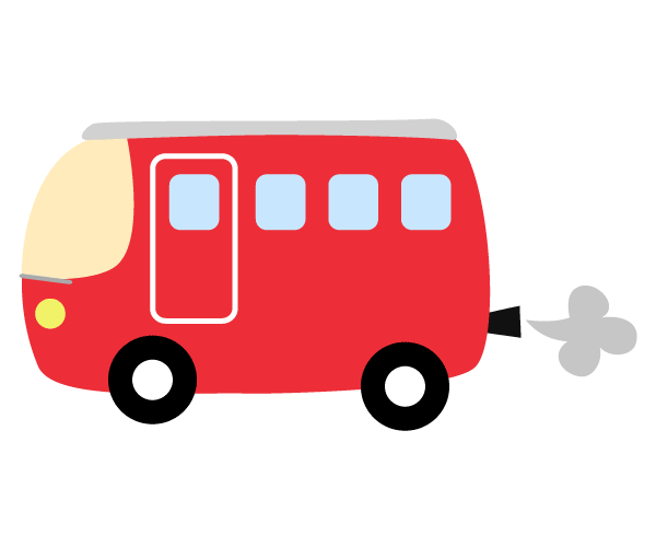 赤いバスのイラスト イラスト無料配布 商用利用可 リンクフリー