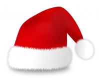 商用可無料イラスト素材｜クリスマス　サンタの帽子