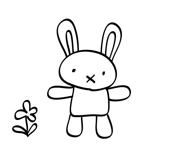 手描きのウサギのイラスト - イラスト無料配布！商用利用可・リンクフリー｜Frogs Art