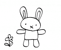 手描きのウサギのイラスト
