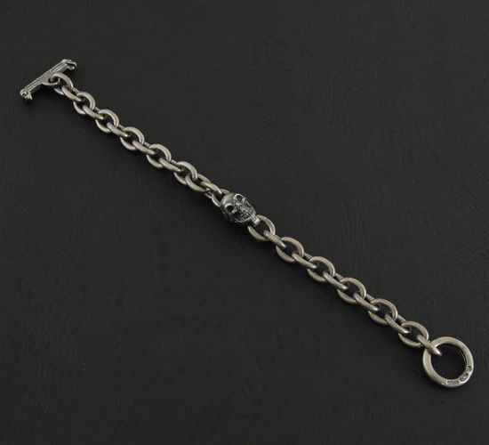 Half Skull On Three-fifths Chain Bracelet[B-62] - ガボラトリー 