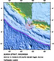 スンダ海峡　地震　M5.9 2