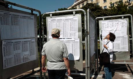ギリシャ投票所発表