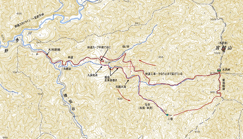 元越谷  map