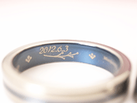 結婚指輪　内側　デザイン