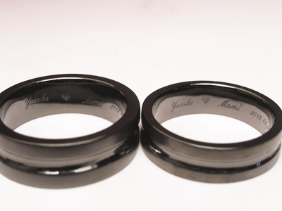結婚指輪　ブラック