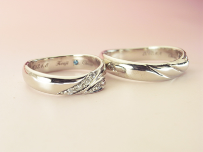結婚指輪　ハート