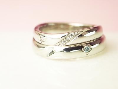ピンクダイヤ　結婚指輪