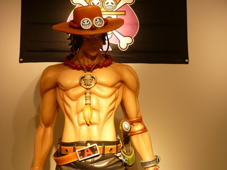 One Piece ワンピース ポートガス D エースの等身大フィギュア みてきた