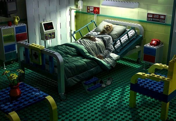 【レゴブロック】おじいさんの病室