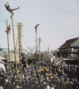 横浜の出初式モース１００年前の日本より