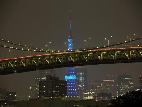 東京タワー　糖尿病デー　ブルーライトアップ