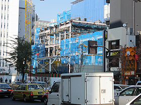 建設中の歌舞伎座2011年12月