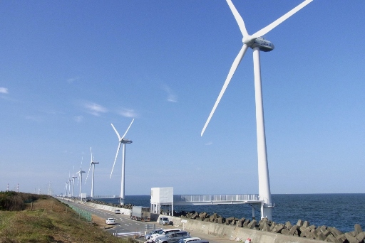 国内初の外海型風力発電